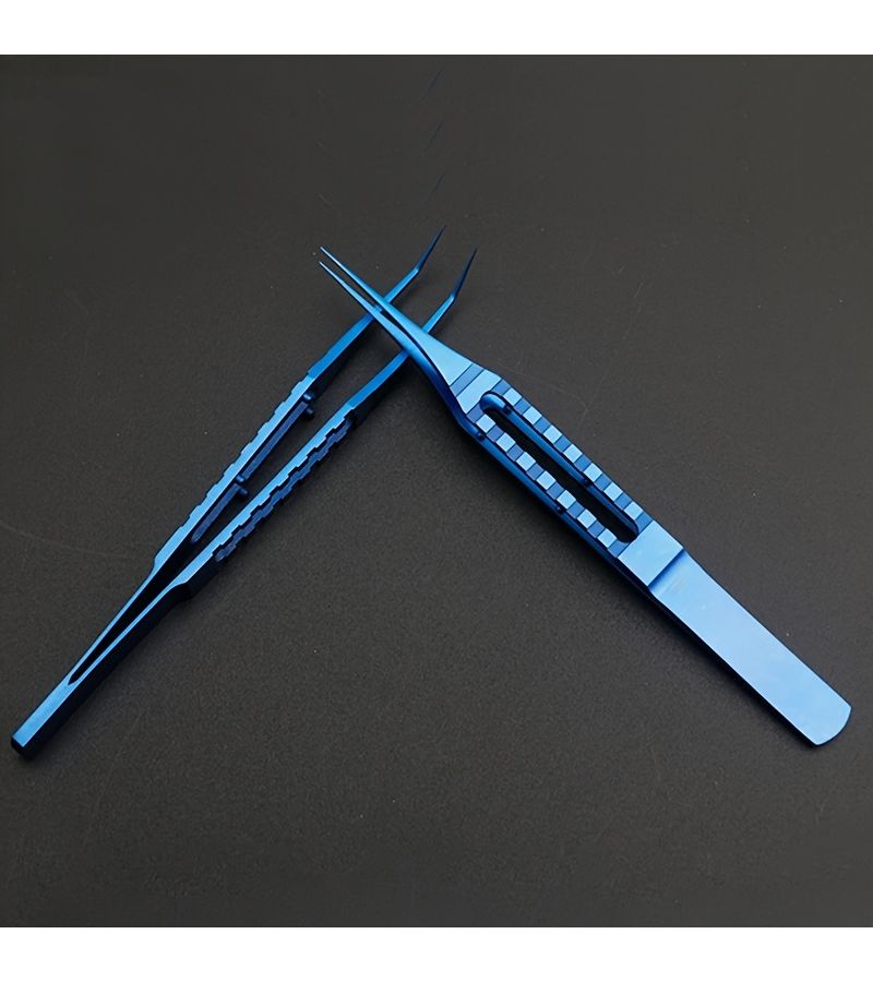 Eyebrow Transplant Forceps Fine-Tip Flat-Tip Tooth Laboratory Forceps Straight Toothed - Image 1