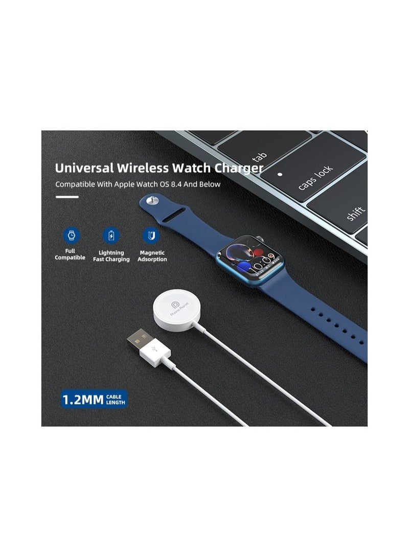 Phone Planet Watch Magnetic Fast Charger to USBC Cable (1.2 m) white  - Image 2