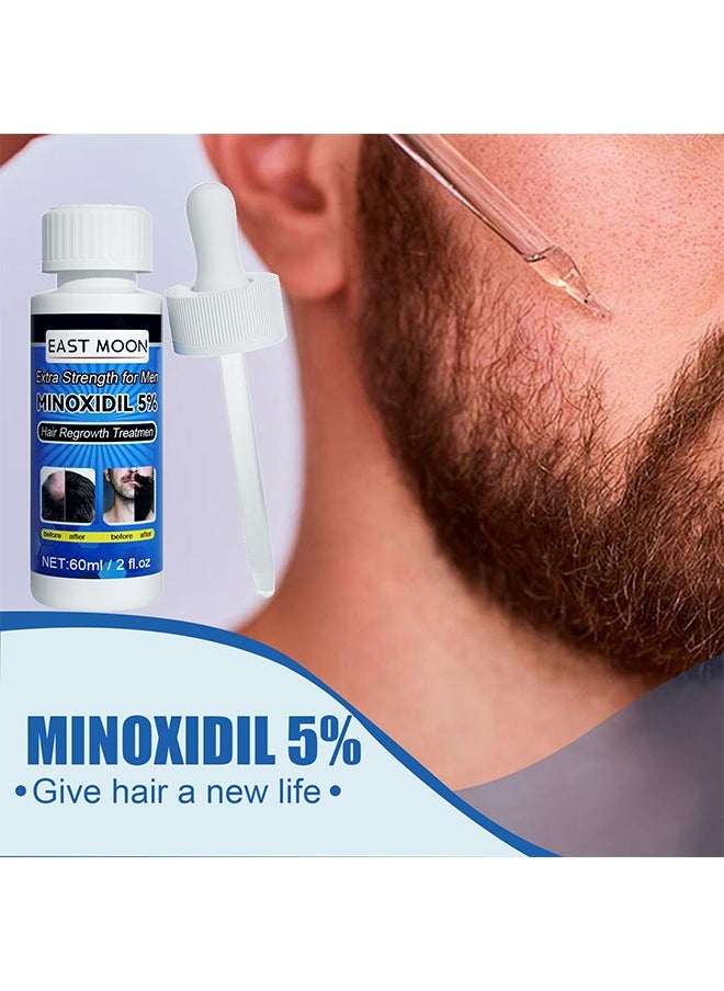 East Moon - Extra Strength For Men Minoxidil 5% ，for Promote Men's Hair and Beard Growth,Prevent Hair Loss,Care for Hair-60ml - Image 1