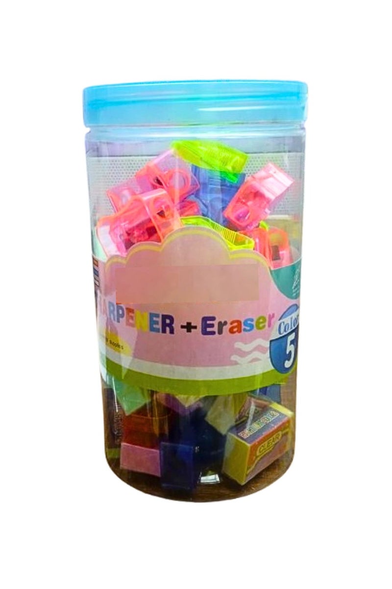 Terabyte Sharpner + Eraser Assorted Colors 48pcs  - Image 2