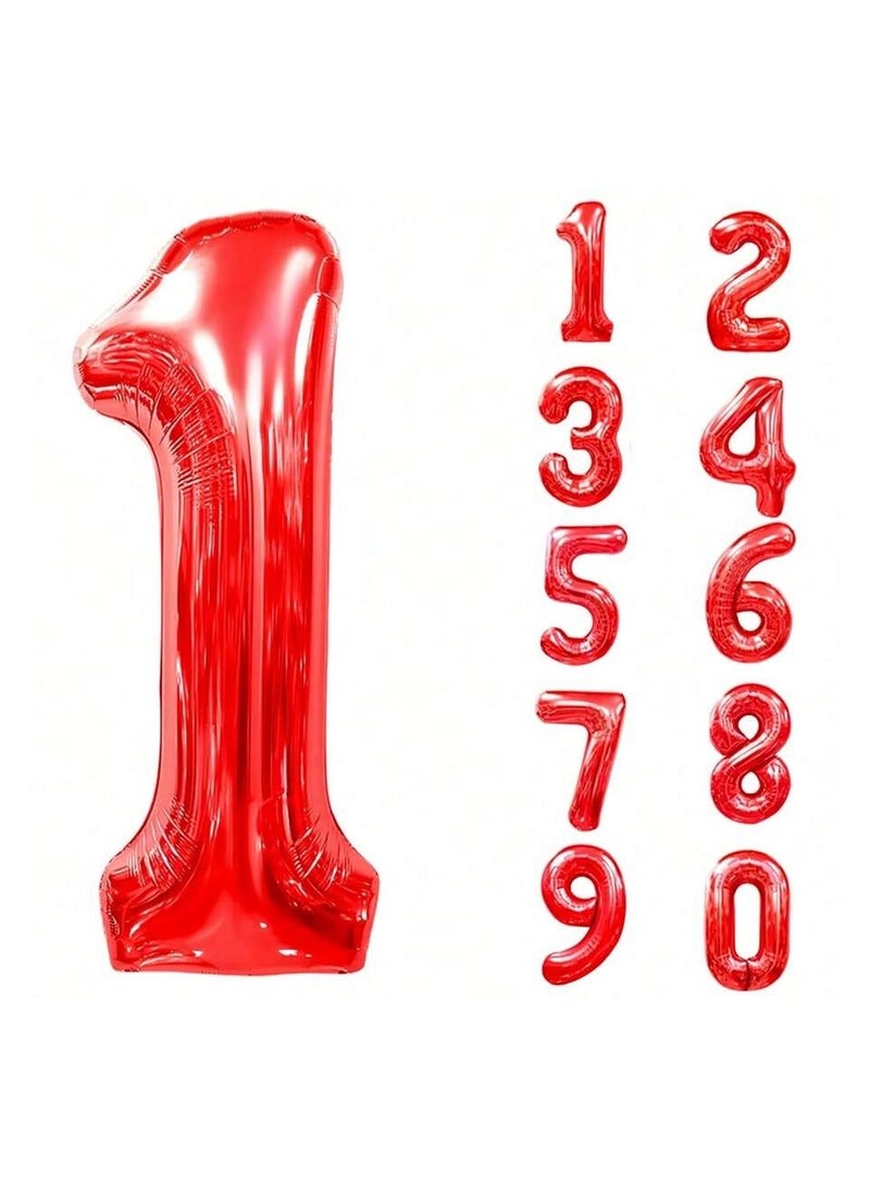 Red Number Balloon for Birthday Parties Number 3 - Image 2