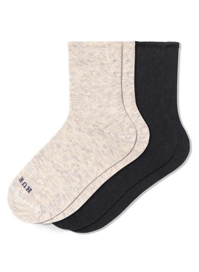 HUE جوارب رياضية نسائية قصيرة من مزيج صوف ميرينو من HUE، تسمح بمرور الهواء، تنظم درجة الحرارة الطبيعية، تمتص الرطوبة، عبوة من زوجين، لون الشوفان - عبوة من زوجين، مقاس واحد