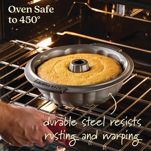 Anolon Advanced Nonstick Fluted Mold Baking Pan, 9.5 Inch, Gray, Carbon Steel - Image 4