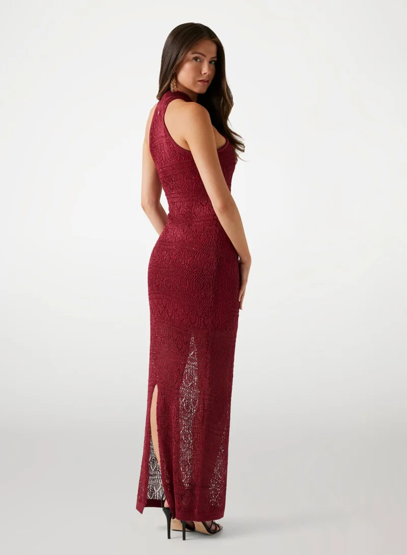 جس Keyhole Cynthia Midi Dress