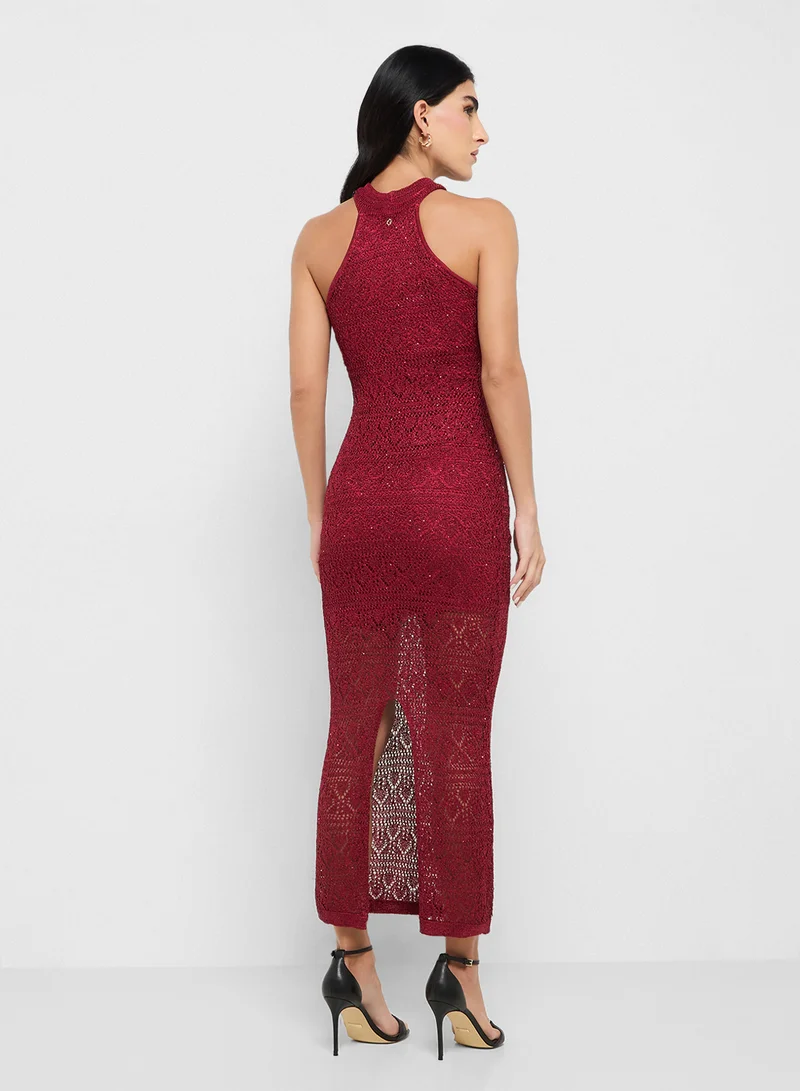 GUESS Keyhole Cynthia Midi Dress