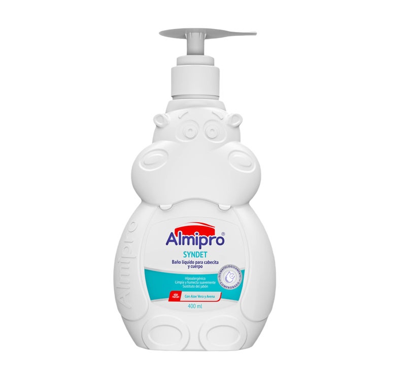 almipro Syndet Baby Hair and Body Wash with Oatmeal and Aloe Vera. 400 gr. - 14 Oz. - Image 1