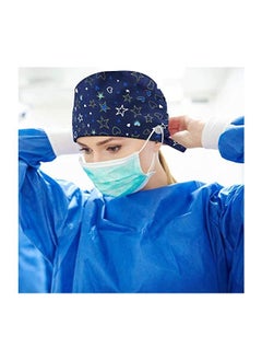 TLAXCA Pack of 3 Surgical Caps for Female and Male, Cotton Nursing Cap  - Image 5