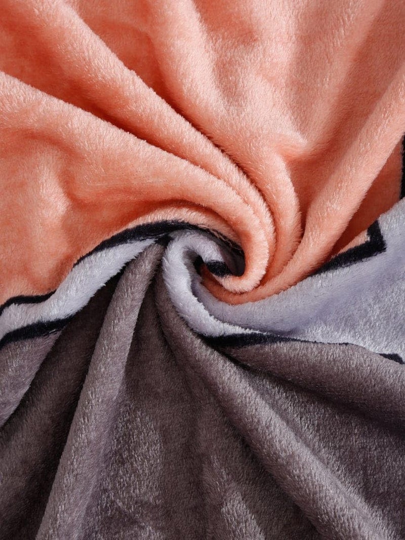 Temoli® Premium King Size Warm Velvet Flannel Flat Bedsheet with 2 Pillow Covers (90x100 Inch) – Cozy Winter Double Bed Sheet | Box Baby Color Design - Image 2