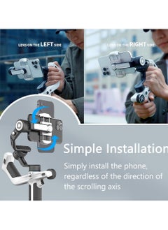 FeiyuTech FeiyuTech SCORP Mini P Gimbal Stabilizer for Smartphone,3-Axis Phone Gimbal with ZoomKnob/AI Tracking/Button Control,Stabilizer for iPhone Samsung Huawei MI,Max520g,Tiktok,YouTube Video Recording  - Image 3