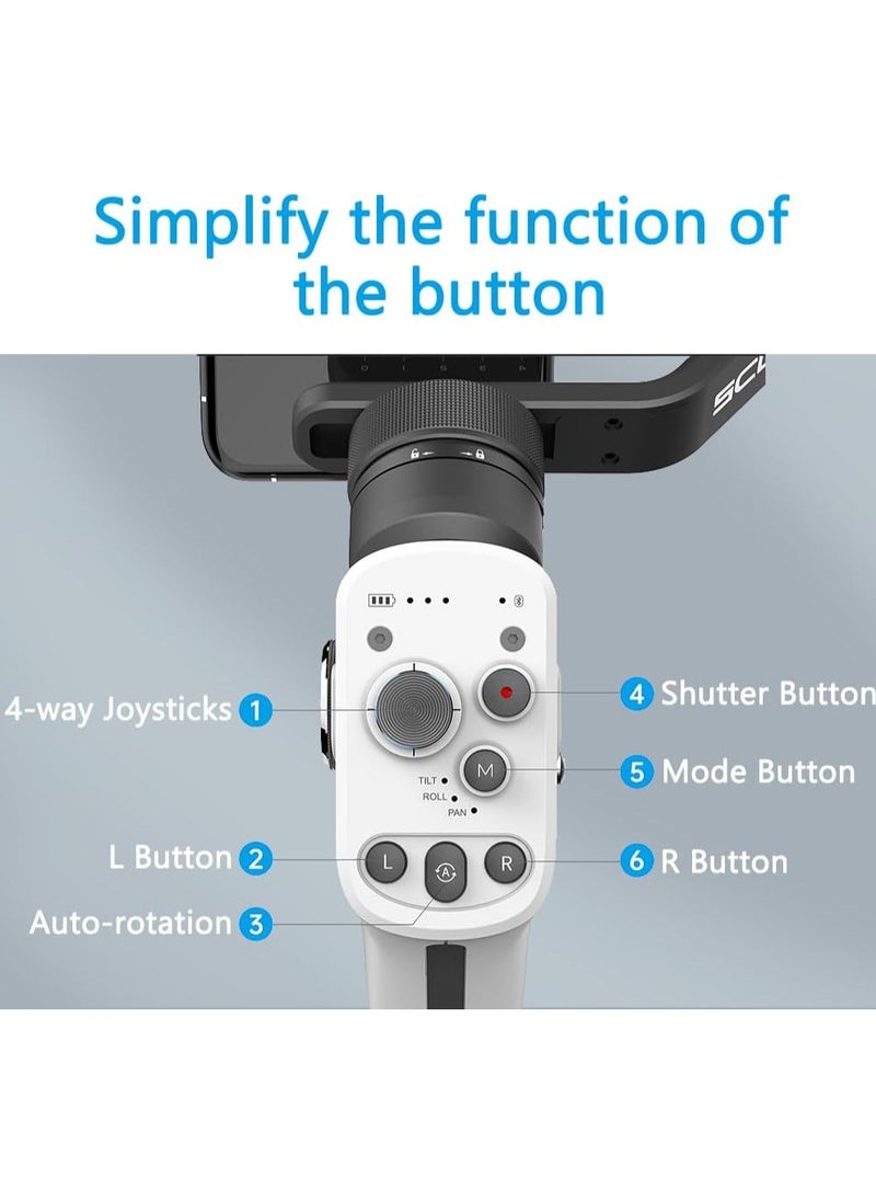 FeiyuTech SCORP Mini P Gimbal Stabilizer for Smartphone,3-Axis Phone Gimbal with ZoomKnob/AI Tracking/Button Control,Stabilizer for iPhone Samsung Huawei MI,Max520g,Tiktok,YouTube Video Recording