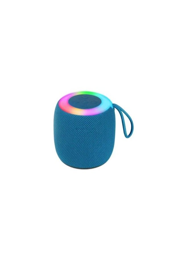 Wireless Bluetooth Speaker Subwoofer Outdoor Portable Car Home Atmosphere Desktop Small Mini Speaker with RGB light support Radio ,TF card, flash memory - Blue - Image 1