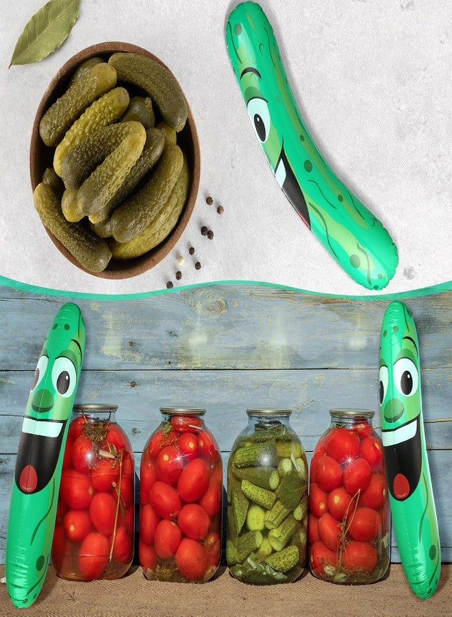 Sratte 6 Pcs 32 Inch Giant Inflatable Pickle Funny Pickle Pool Floats Inflatable Cucumber Pickle Decorations Gifts for Summer Swimming Beach Birthday Bachelorette Party Supplies Pool Decor - Image 4