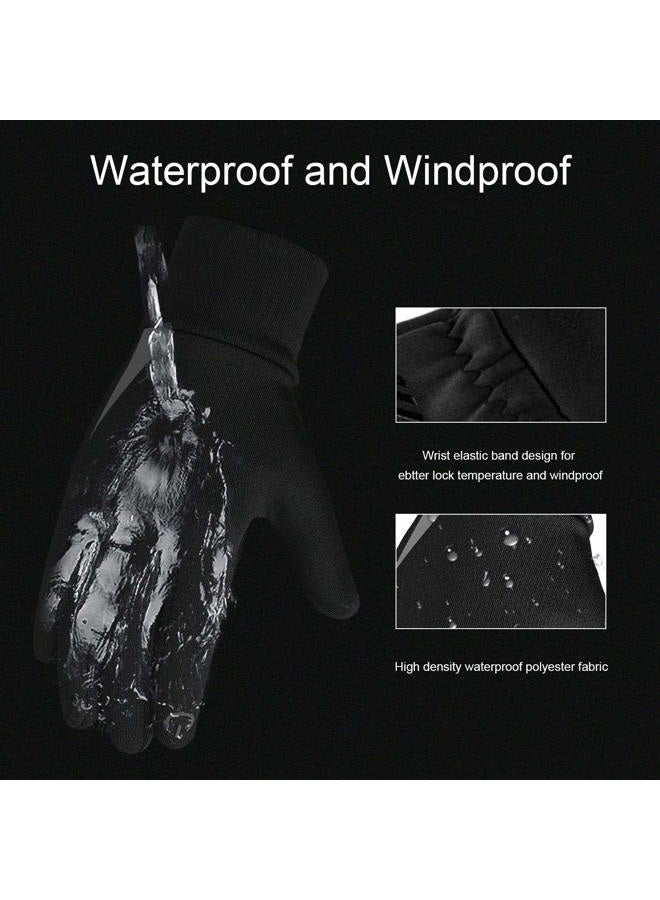 YukiniYa Kids Winter Gloves Waterproof Touchscreen Warm Soft Lining Gloves for Boys Girls Children 4-10 Years - Image 3