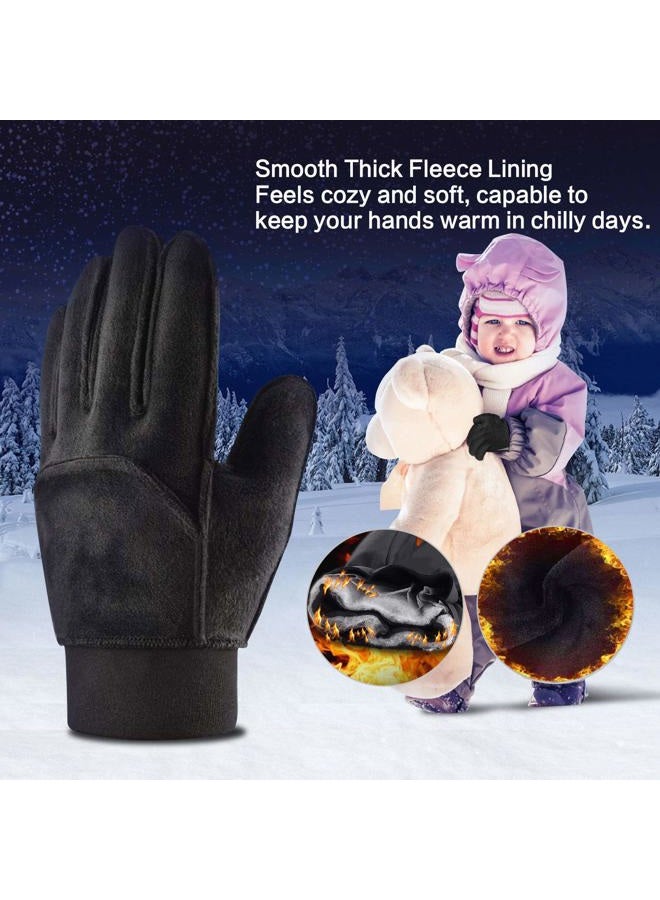 YukiniYa Kids Winter Gloves Waterproof Touchscreen Warm Soft Lining Gloves for Boys Girls Children 4-10 Years - Image 2