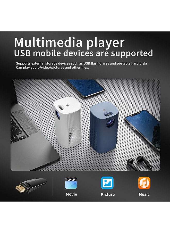 Generic Mini Projector 1080P Wireless Portable Movie Projectors 20000hrs Lamp Life Support 100inches Display Same Screen Technique Built-in Speaker and Dual-fan Heat Disppation with Remote Control  - Image 3