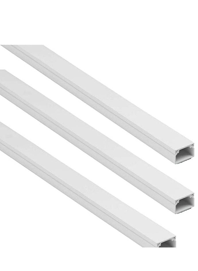 Electrical PVC Trunking with Sticker 38 Inch Length Square Cable Box Self Adhesive PVC Trunking White Sticker Wall Cord Cover Cable Pack of 3 - pzsku/Z97CD6EDF4A3852D4887EZ/45/_/1686120366/970d41d5-d226-4196-ac14-59280b5ff48f