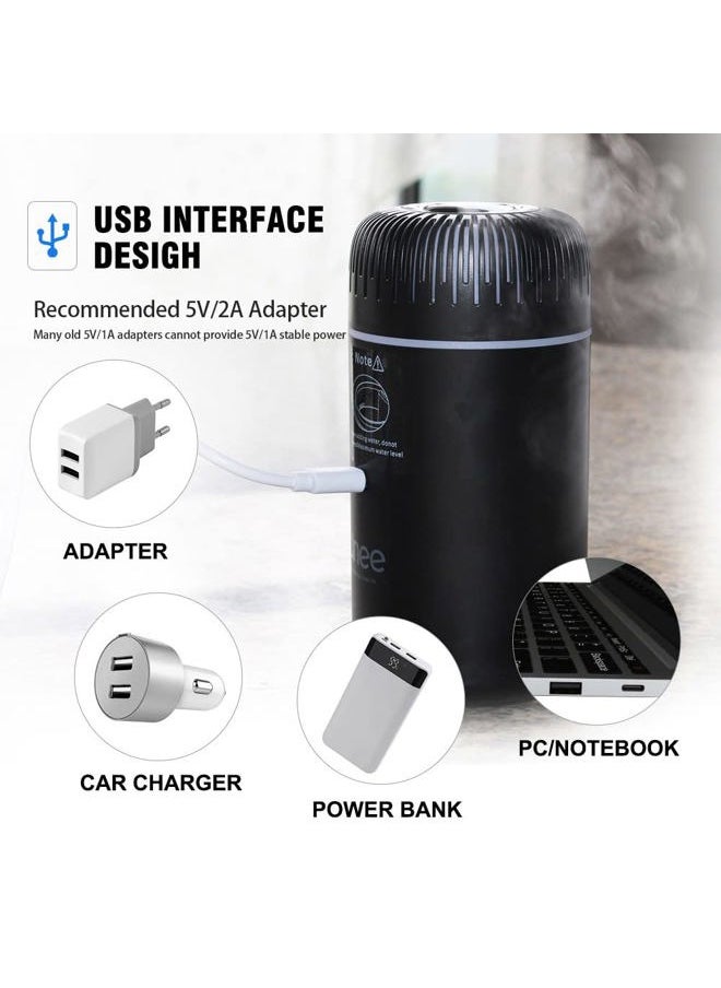 Unee Car Diffuser, 100ml USB Plug-in Mini Humidifier Diffuser for Essential Oil Diffuser Car Air Freshener Aromatherapy Diffuser(Black)  - Image 4