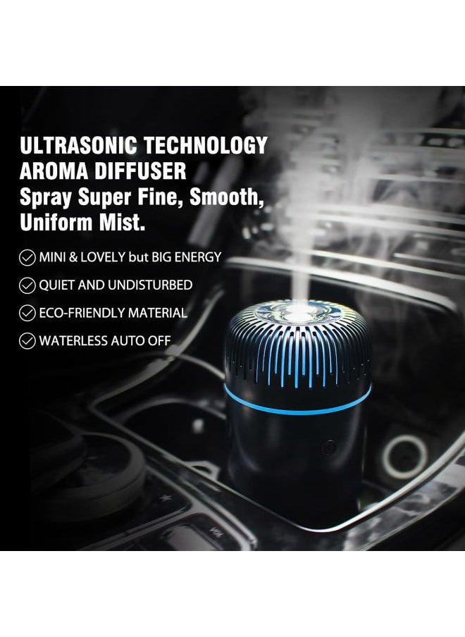 Unee Car Diffuser, 100ml USB Plug-in Mini Humidifier Diffuser for Essential Oil Diffuser Car Air Freshener Aromatherapy Diffuser(Black)  - Image 2