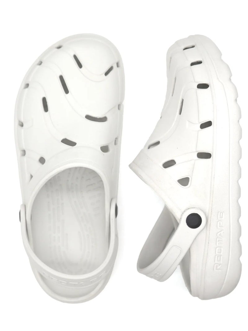 Red Tape Men's Discover Comfortable Clogs || Sandals with Adjustable Back Strap for Men Off White - Image 1