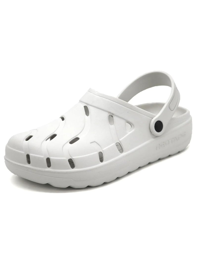 Red Tape Men's Discover Comfortable Clogs || Sandals with Adjustable Back Strap for Men Off White - Image 4