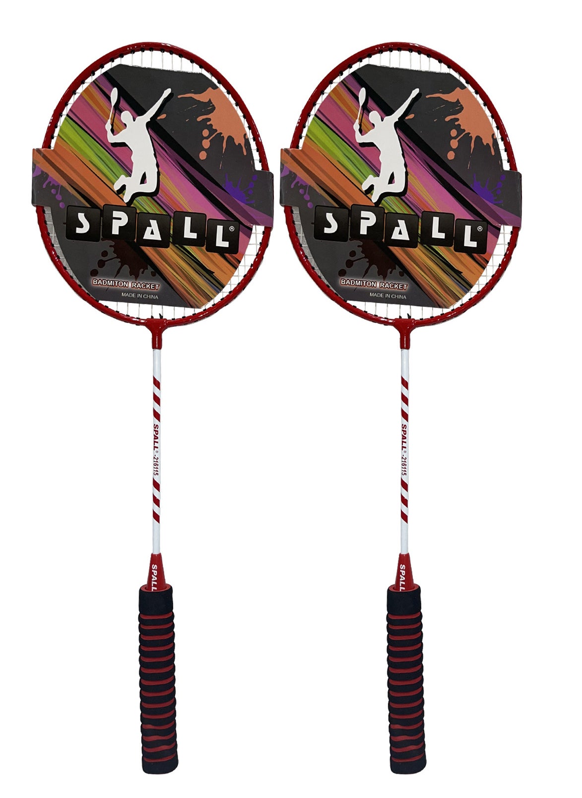 Spall Badminton Racket With Grip Soft Handles Smash Power Frame With Free Full Cover Ultra Light Weight Carbon Fiber Single High Grade Perfect For Men And Women 