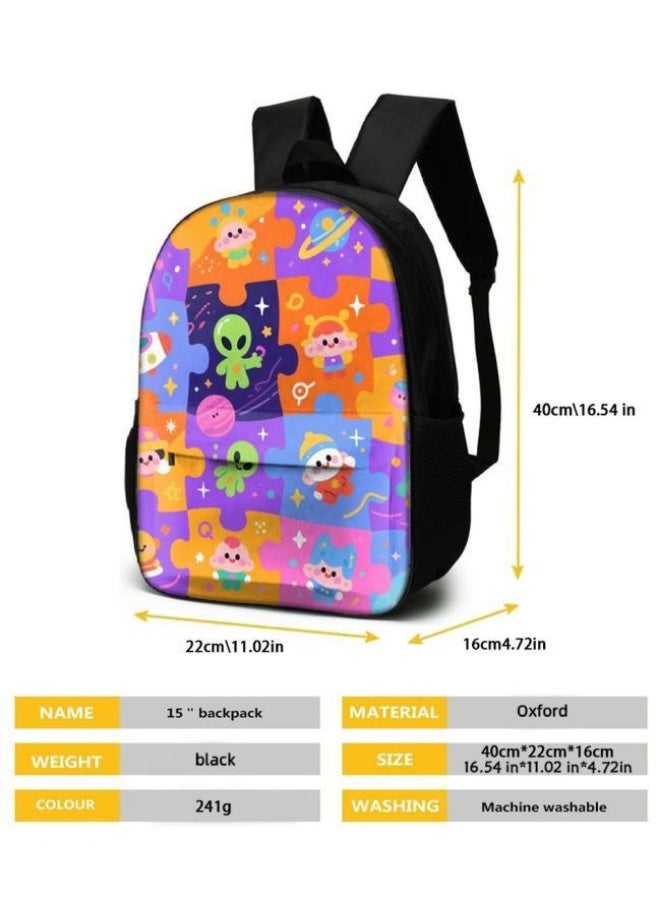 Bright Li Fire Cute cartoon print, three-in-one practical bag set (available for students, children, friends on outings, mountain climbing, etc.) - 38 - Image 5