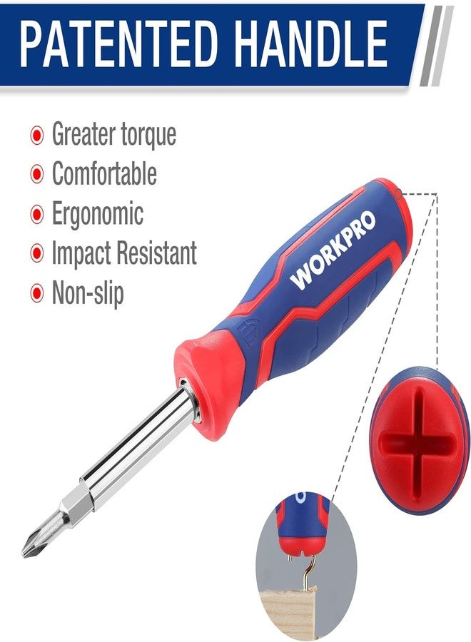 WORKPRO WP221306 |15-in-1 Multi-Bit Screwdriver Set | CR-V Double Ended Bits | Magnetic Tip | Bi-Material Soft Grip Handle | With Tool Pouch | DIY, Repair & Professional Use - Image 2