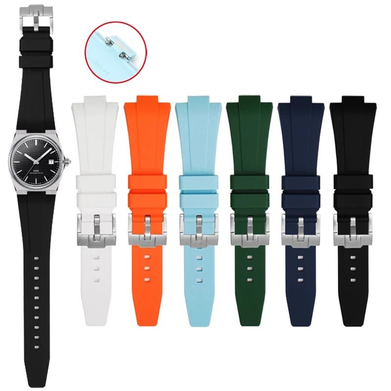 Bluejw Quick Release Silicone Watch Strap Replacement for Tissot PRX 35mm 40mm – 11mm 12mm Rubber Watch Bands for Men and Women - Image 2