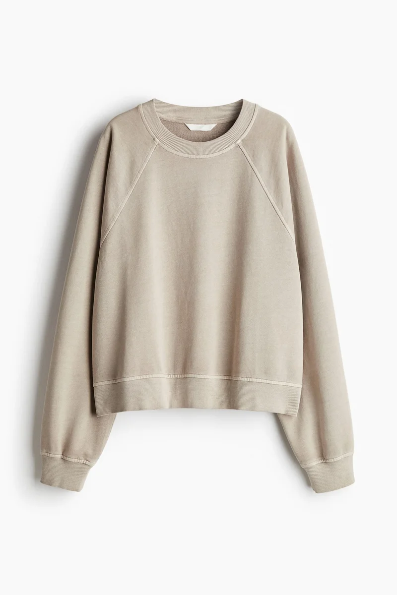 H&M Washed cotton sweatshirt