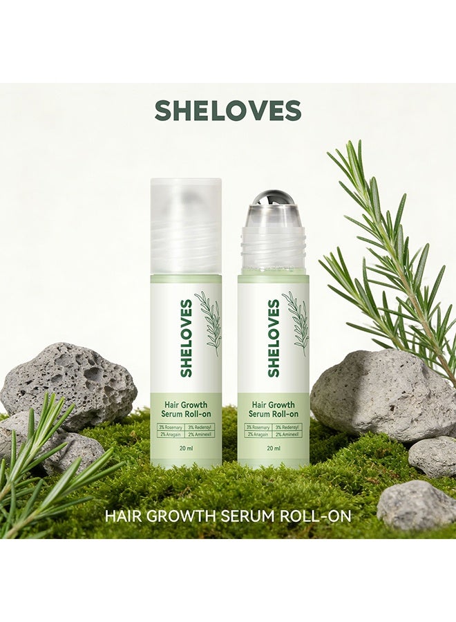 Sheloves Hair Growth Serum Roll-On,3% Rosemary, 3% Redensyl, 2% Anagain, 2% Aminexil, Serum for Hair Loss & Hair Regrowth For Men & Women - Image 2