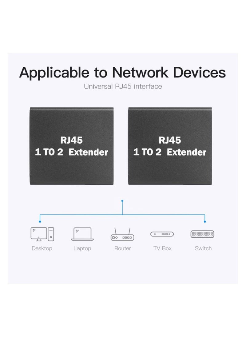 موزع إيثرنت RJ45 1 إلى 2 وصلة مقسم شبكة LAN مقسم الإنترنت أنثى إلى أنثى مزدوجة موصل إيثرنت موسع مقبس لكابلات Cat5 Cat5e Cat6 Cat7 Cat8