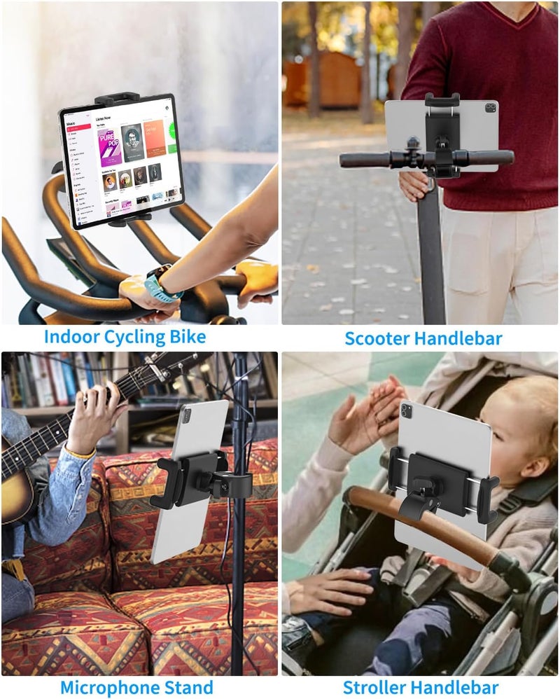 Dosvsi Stable Tablet Holder for Forklift/Work Vehicles/Agricultural Machinery, Buckle for iPad 12.9 Pro Air Mini, Galaxy Tab, Z Fold, iPhone, 4-13" Devices - Image 4