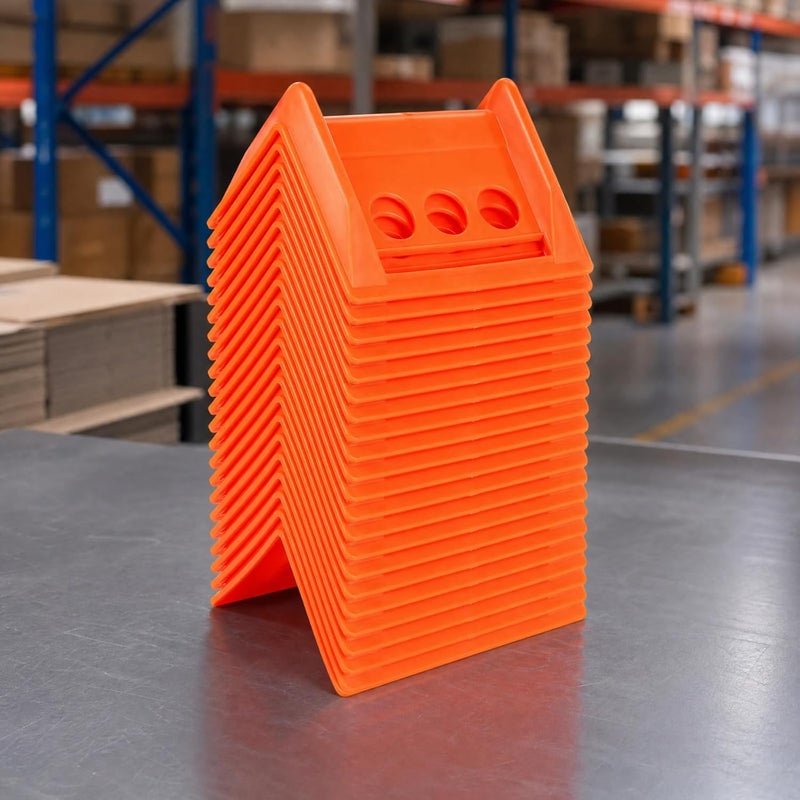 ZENFUN 20 Packs Edge Protectors for Cargo Loads, Flatbed Corner Protectors, Tiedown Plastic Protector, Truck Shipping, Protects Cargo Edges, Orange - Image 3