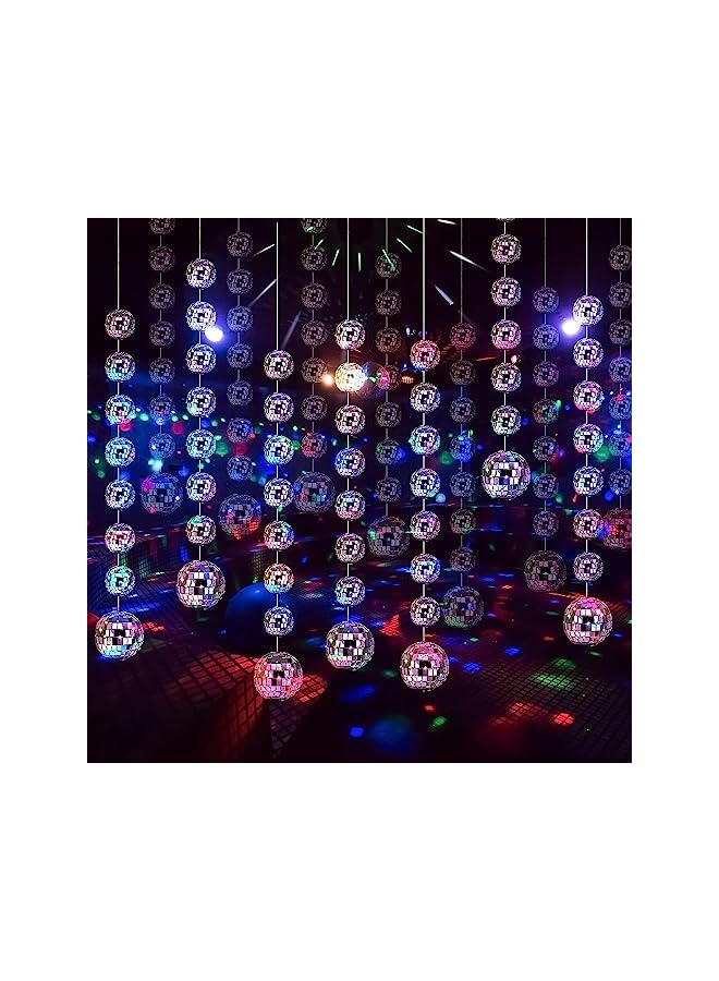 The Bros Mini Disco Ball Ornaments, 4 Packs Reflective Silver Mirror Disco Hanging Ball Decor, for Tree Wedding Dance Music Festival Birthday Party Home Supplies for Christmas, 1 Inch, 2 Inch - Image 2