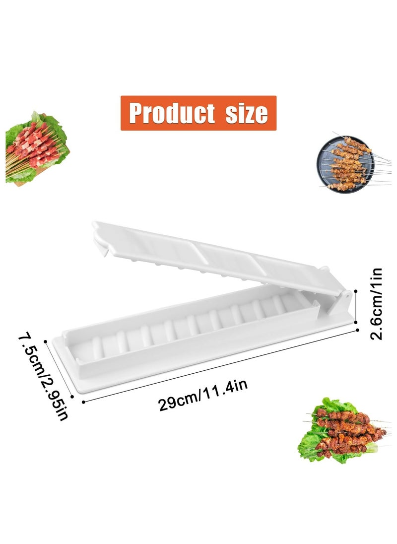 Oasisgalore White Plastic Kebab Maker Machine, Manual Kabob Press Mold for Barbecue, Easy to Use for Beginners.  - Image 2