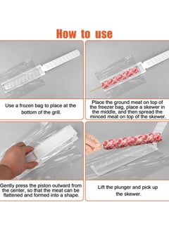 Oasisgalore White Plastic Kebab Maker Machine, Manual Kabob Press Mold for Barbecue, Easy to Use for Beginners.  - Image 5