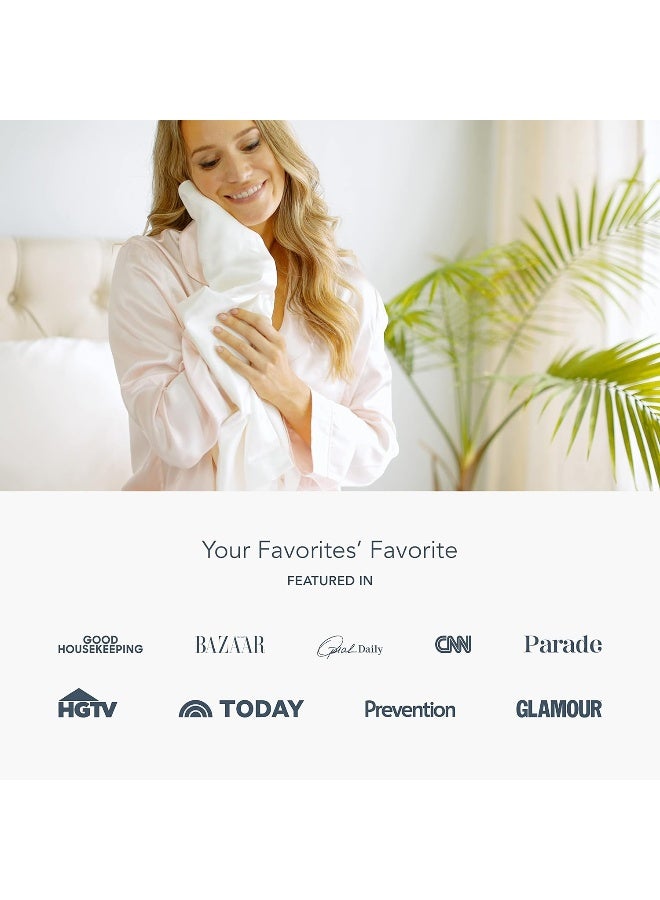 Fishers Finery 25mm 100% Pure Mulberry Silk Pillowcase (Taupe Queen) - Image 1