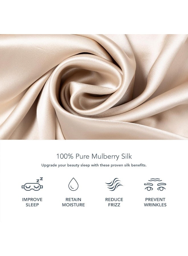 Fishers Finery 25mm 100% Pure Mulberry Silk Pillowcase (Taupe Queen) - Image 4