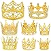 Caffox 8 Pieces Gold Crowns for Flower Bouquets Various Sizes Gold Crowns Cake Topper for Birthday Wedding Baby Shower Party and Flower Bouquet Decor - Image 3