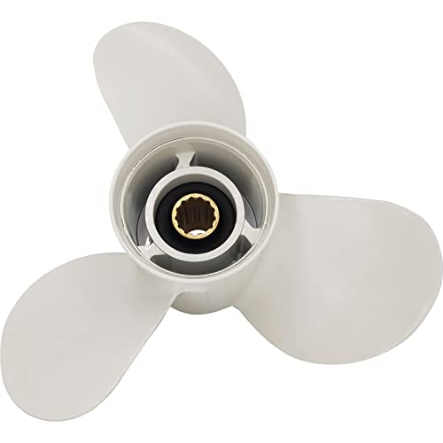 DLNIG 11 1/4×14-G Boat Propeller for Yamaha - for Yamaha Outboard Engines T25 30hp 40hp 50hp 55HP 60hp Replace 663-45958-01-EL,13 Spline Tooth - Aluminum Outboard Propeller - Image 1