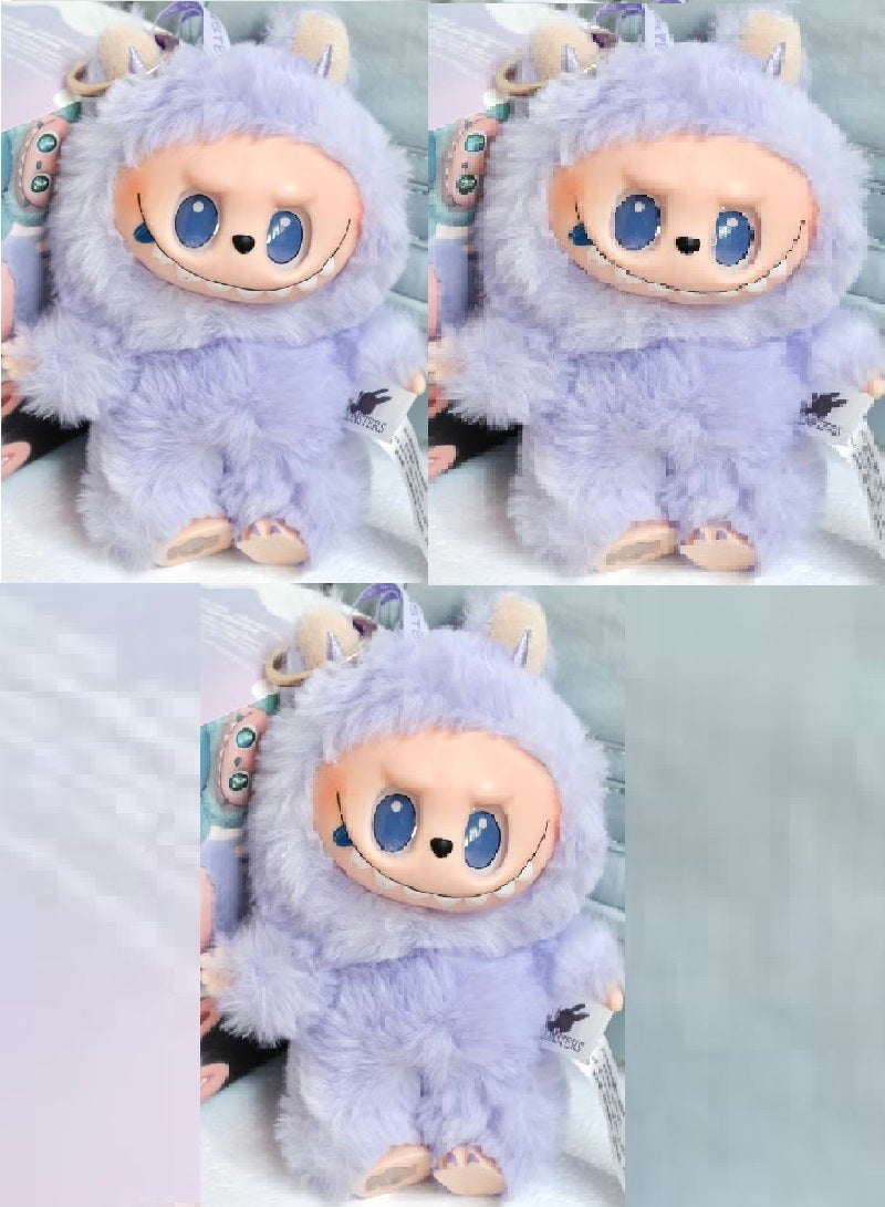 Pop Mart x Bobo & Coco Labubu Plush Keychain – Luck Purple Limited Edition Gift of FortunePack Of 3