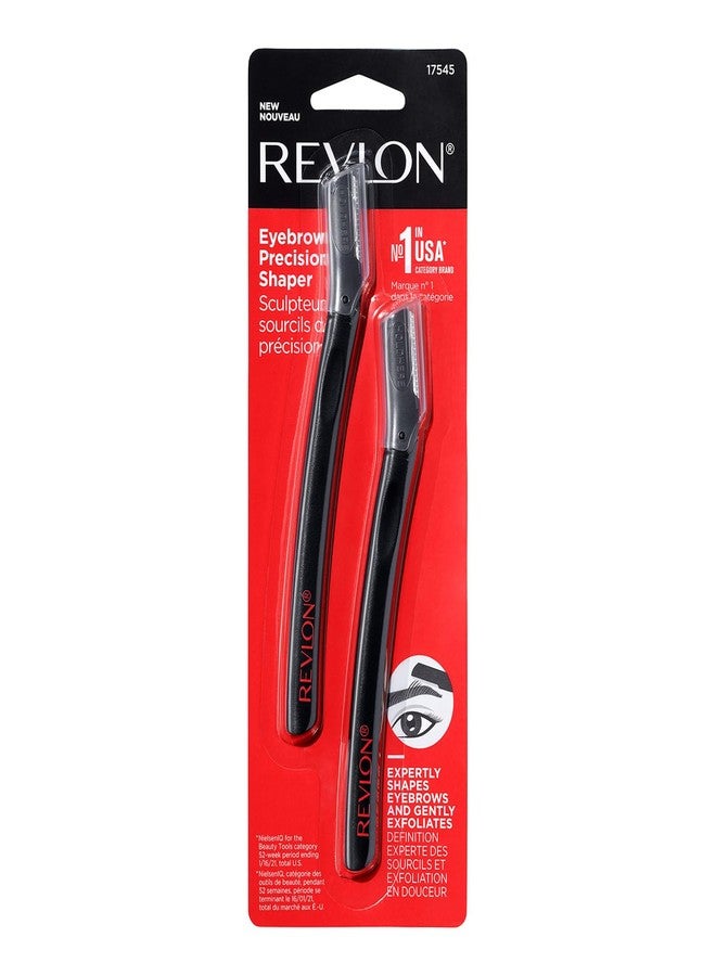 Revlon Eyebrow Precision Shaper, Eye Brow Razor, Hair Remover Blade, Reusable, Made with Japanese Stainless Steel (Pack of 2)