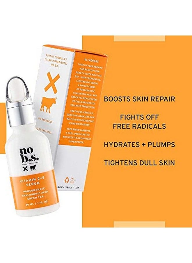 NO B. S. NO BAD STUFF - No Bs Vitamin C Serum And Retinol Cream Duo Wrinkle Creams That Really Work And Dark Spot Corrector For Face Combo - Image 1