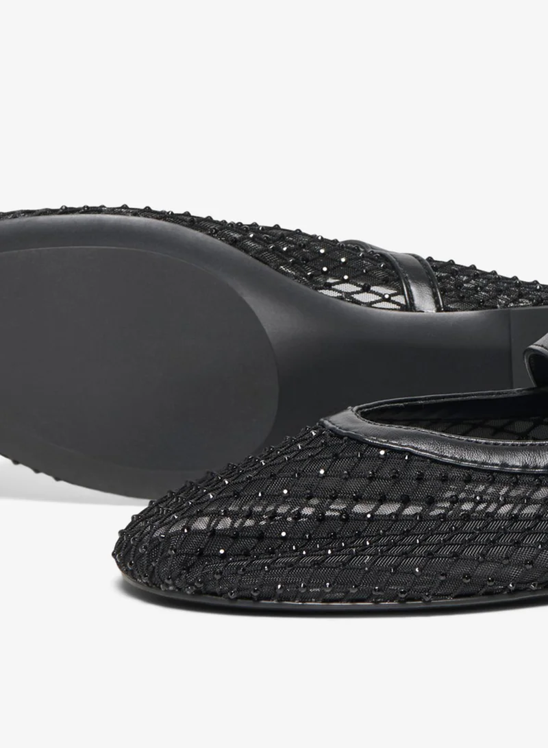 Only  Mesh Mary Jane Ballerinas for Women | Best Price UAE