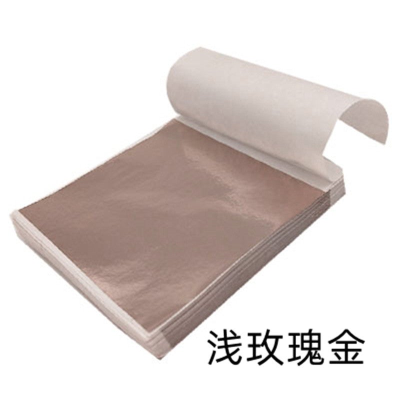 Taiwan Gold Foil Paper Buddha Statue Gold Foil Paper Glue Color Foil Furniture Lighting Crafts 100 Sheets Of Electrochemical Aluminum - Image 1