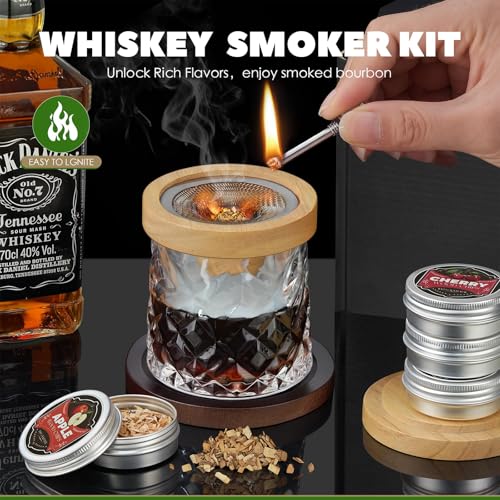 piercing Cocktail Smoker Kit, Whiskey Smoker Kit, Cocktail Smoke Infuser with Smoke Infuser for Whiskey and Accessories (Circle) - Image 5
