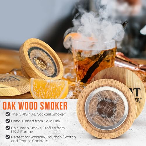 piercing Cocktail Smoker Kit, Whiskey Smoker Kit, Cocktail Smoke Infuser with Smoke Infuser for Whiskey and Accessories (Circle) - Image 2