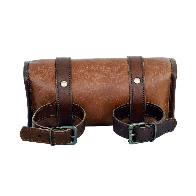 cuero Genuine Leather Handlebar Bicycle Motorcycle Saddle Bag Utility Tool kit Handlebar Travel Accessory Pouch, Motorcycle Small kit Bag, Christmas New Year Gift Idea - Image 2