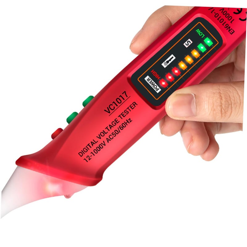 Non Contact Voltage Tester Pen 12V 1000V AC Detector with Flashlight for Electricians - Image 5