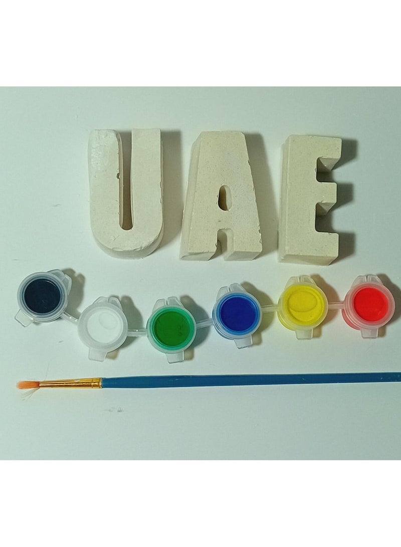 el7la.store UAE-Themed Ceramic Coloring Kit – Learn & Color Emirati Style – Educational Activity for Kids - Image 1
